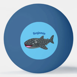 Balle De Ping Pong Caricature joli requin baleine joyeux