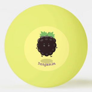 Balle De Ping Pong Caricature mignonne de mûre mauve de mûre mûre mau