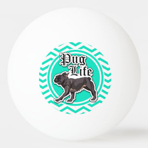 Balle De Ping Pong Carlin drôle ; Aqua Chevron