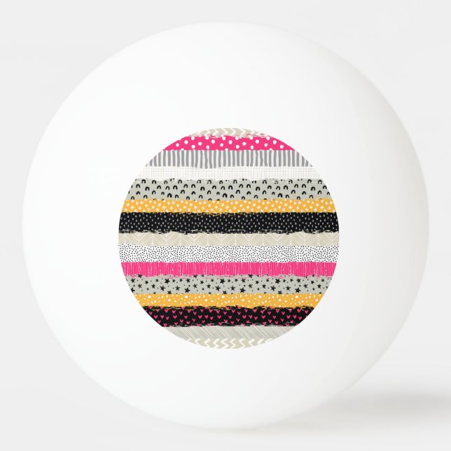Balle De Ping Pong Carrelage en Patchwork : Conception Versatile Sans (Devant)