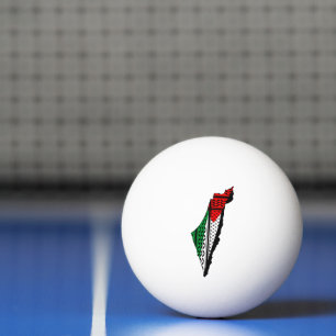 Balle De Ping Pong Carte de Palestine avec drapeau et Motif Keffiyeg