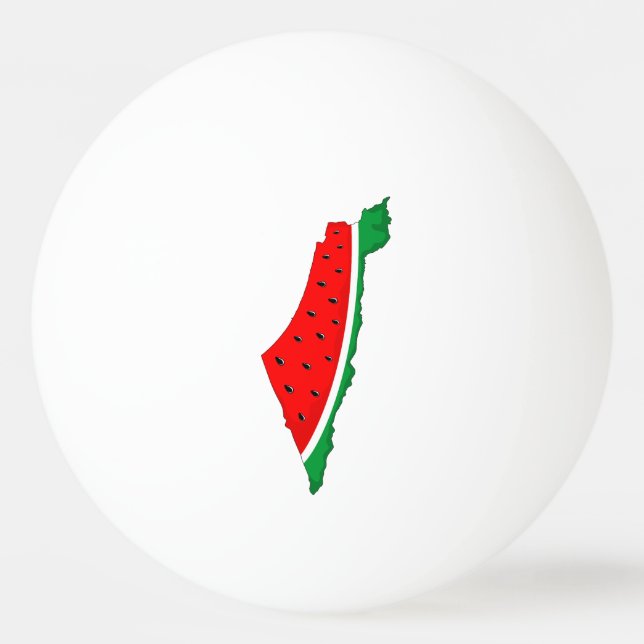 Balle De Ping Pong Carte de Palestine Watermelon Symbole de la libert (Devant)