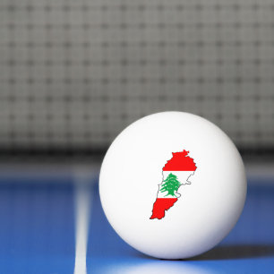 Balle De Ping Pong Carte du Liban avec aimant en pierre de drapeau