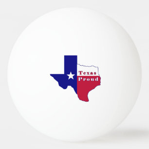 Balle De Ping Pong Carte du Texas Proud