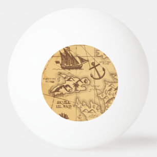 Balle De Ping Pong Carte personnalisée Pirate point de terre Famille