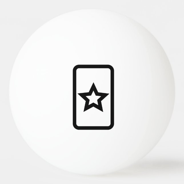 Balle De Ping Pong Carte Zener | Hollow 5 Pointed Star (Devant)
