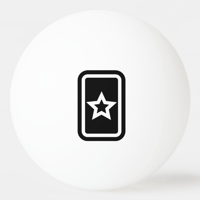Balle De Ping Pong Carte Zener | Hollow 5 Pointed Star (Devant)