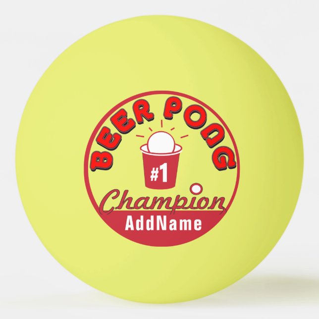 Balle De Ping Pong Championnat de football américain de pong (Devant)