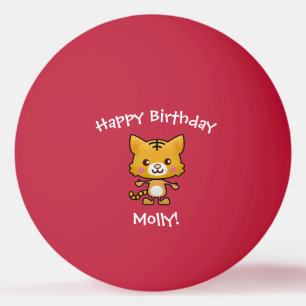 Balle De Ping Pong Chat Anniversaire mignonne Bonne Cartoon Cadeau