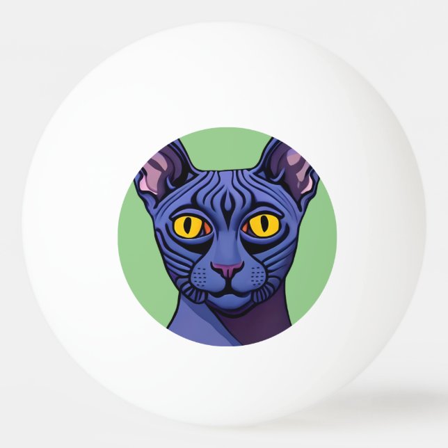 Balle De Ping Pong Chat Sphynx (Devant)