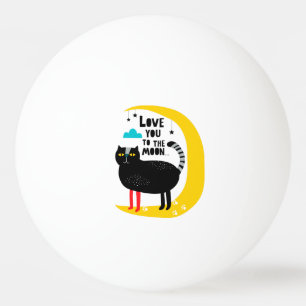Balle De Ping Pong Chat sur la lune