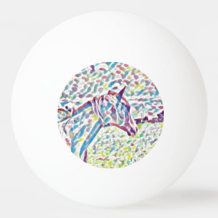 Balle De Ping Pong Cheval Couleurs De Vie, Ping Pong Ball