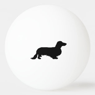 Balle De Ping Pong Cheveux longs Dachshund - Silhouette 1