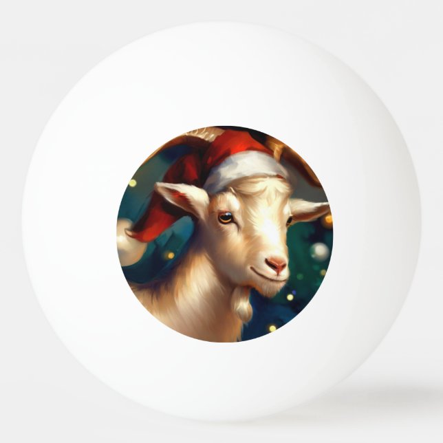 Balle De Ping Pong Chèvre de Noël (1) (Devant)