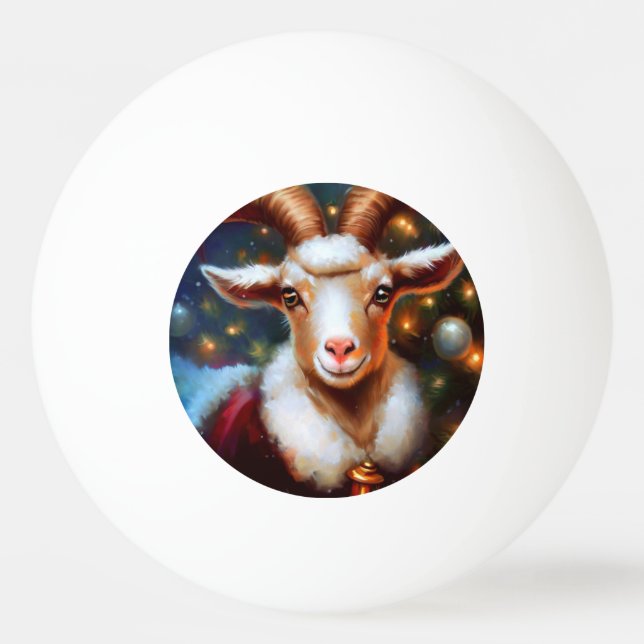 Balle De Ping Pong Chèvre de Noël (4) (Devant)