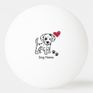Balle De Ping Pong Chien chiot dalmate pour la Saint-Valentin au joue