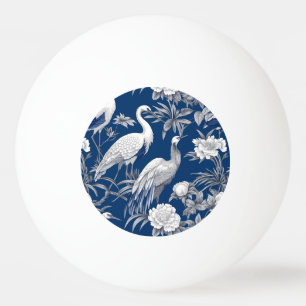 Balle De Ping Pong Chinoserie bleu et blanc Série Design 7