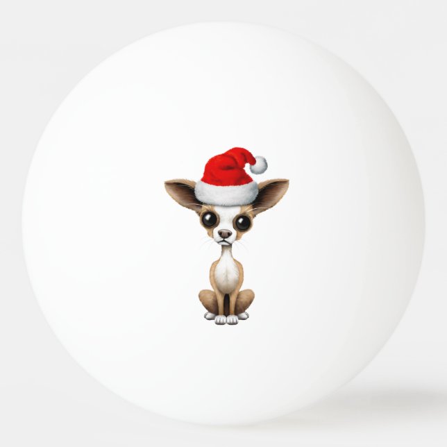 Balle De Ping Pong Chiot de chiwawa utilisant un casquette de Père (Devant)