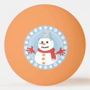 BALLE DE PING PONG CHRISTMAS HIVER SNOWMAN