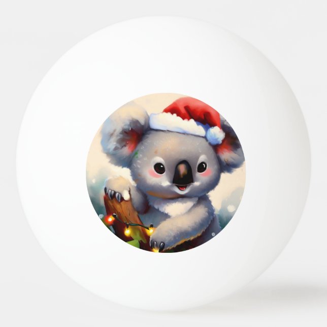 Balle De Ping Pong Christmas Koala (2) (Devant)