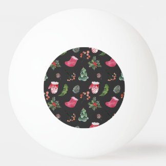 Balle De Ping Pong Christmas Reindeer : Aquarelle Motif sans couture