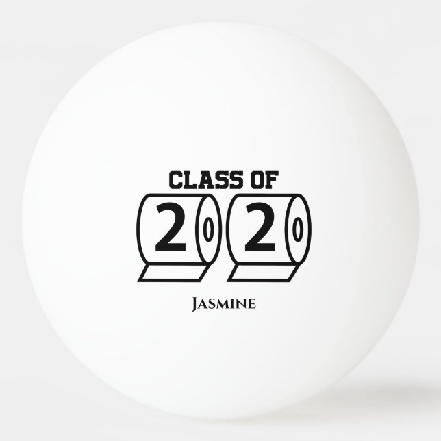 Balle De Ping Pong Classe de 2020 papier toilette graduation cadeau p (Devant)