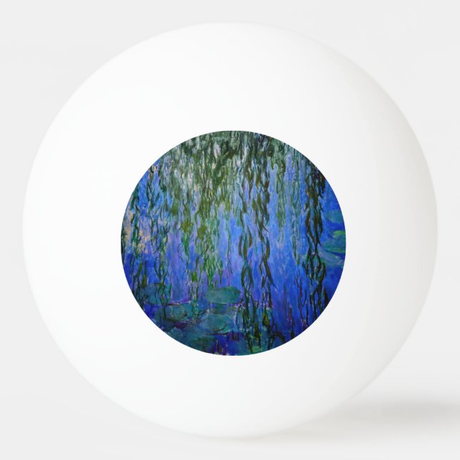 Balle De Ping Pong Claude Monet - Lys d'eau avec saule plumant (Devant)