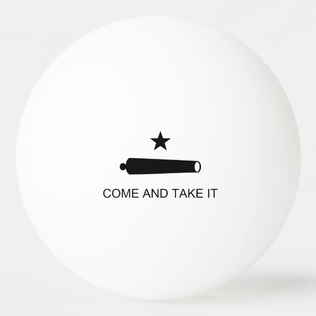Balle De Ping Pong Come & Take It ! Flag de Texas State (Devant)