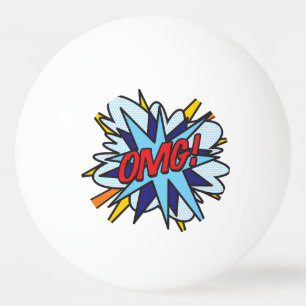 Balle De Ping Pong Comics Book Pop Art OMG