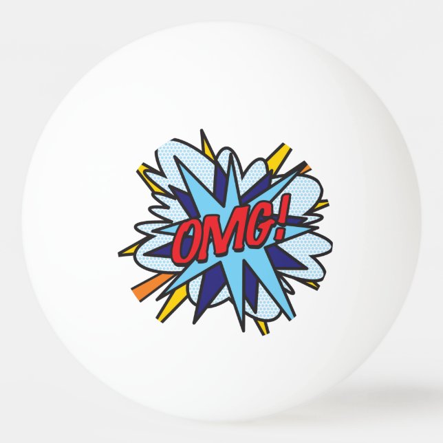 Balle De Ping Pong Comics Book Pop Art OMG (Dos)