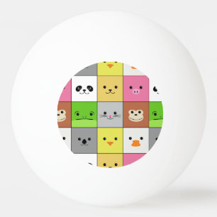 Balle De Ping Pong Conception animale colorée mignonne de motif de