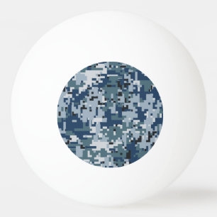 Balle De Ping Pong Conception de camouflage numérique bleu marine