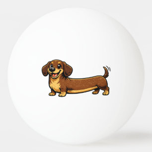 Balle De Ping Pong Conception de chien sausage Wiener Dachshund