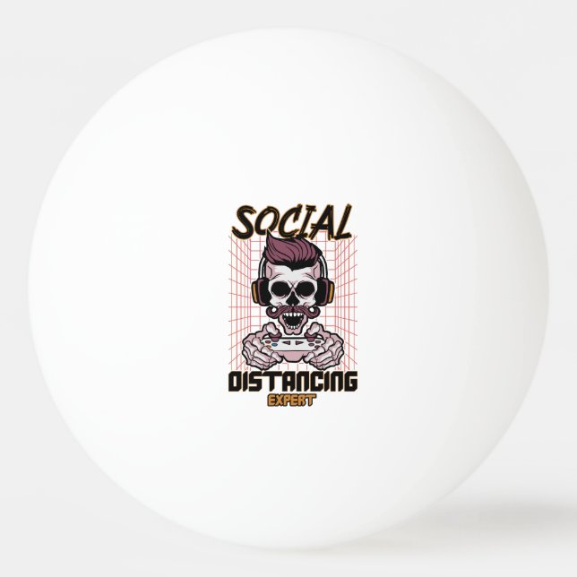 Balle De Ping Pong Conception de jeux d'expert en distanciation socia (Devant)