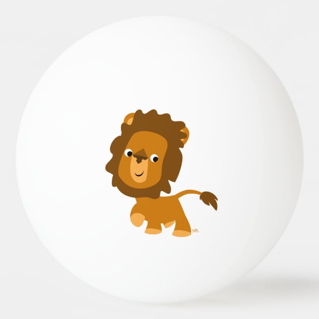 Balle De Ping Pong Contenu de dessin mignon Lion Ping Pong Ball (Devant)