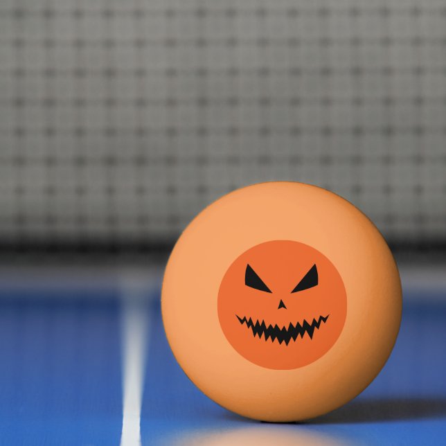 Balle De Ping Pong Cool effrayant Jack O'Lantern Halloween noir orang (Filet)
