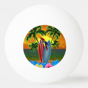 Balle De Ping Pong Coucher du soleil tropical