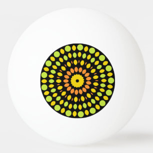Balle De Ping Pong Couleurs agrumes, vert, jaune, orange,
