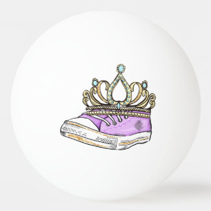 Balle De Ping Pong Couronne de Parties scintillant ornée or