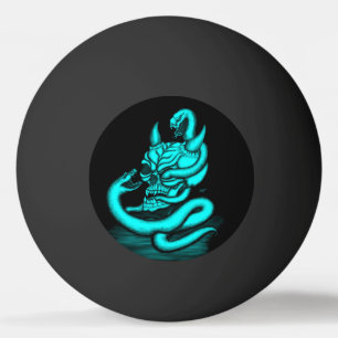 Balle De Ping Pong Crâne - Tête diabolique avec serpent