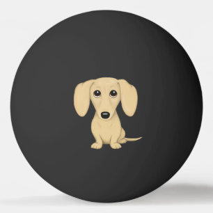 Balle De Ping Pong Cream Short Haired Dachshund Dessin Chien