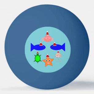 Balle De Ping Pong Créatures de la mer de Noël