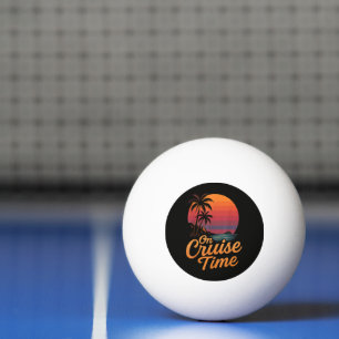 Balle De Ping Pong Croisière de vacances au coucher du soleil sous le