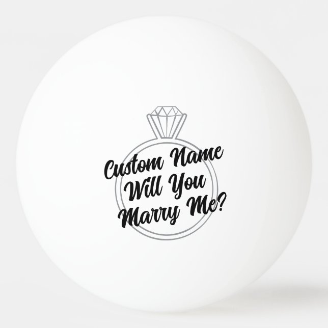 Balle De Ping Pong Custom Ping Pong Ball Proposal Engagement Gift (Devant)