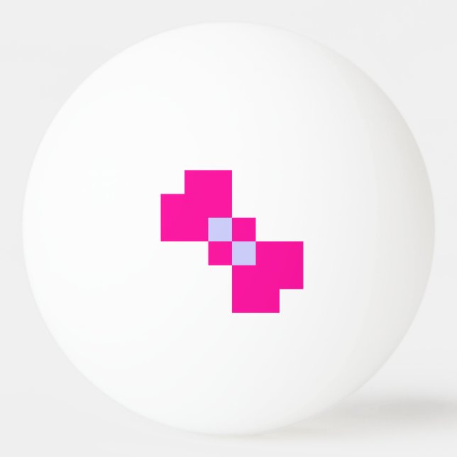 Balle De Ping Pong Cute 8 bits Pixel Bow (Devant)