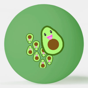 Balle De Ping Pong Cute Avocado