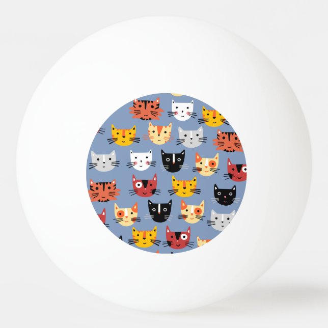 Balle De Ping Pong Cute chat (Devant)