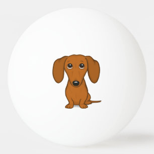 Balle De Ping Pong Cute Dachshund   Cartoon Wiener Dog