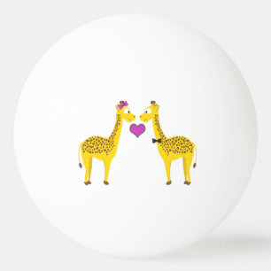 Balle De Ping Pong Cute Giraffe Love