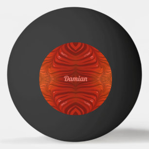 Balle De Ping Pong DAMIAN ~ Tangerine rouge orange ~